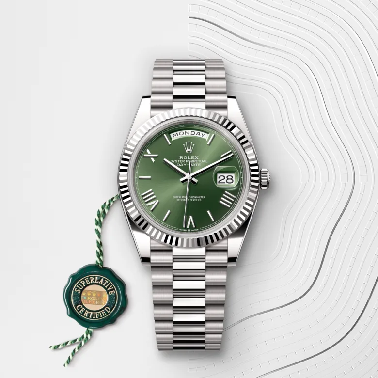 Rolex Day-Date 40 18 kt white gold, M228239-0033